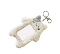 Cartoon Plush Photo Card Photo Card Holder Photocard Holder Keychain for Women Girl Student Keyring Bag Backpacks Charm Everyday Use