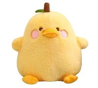Cartoon Plush Toy Pear Duck Doll - 30cm Stuffed Yellow Fruit Plushie with Cute Round Body, Soft Animal Figure Plush Doll for Kids Room, Sofa and Bedtime Cuddles
