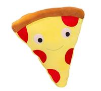 Cartoon Plush Toy Pizza Doll - 40cm Stuffed Food Plushie, Soft Decorative Snack Pillow with Smiling Face, Cute Novelty Plush Doll for Sofa, Bedroom, and Playroom