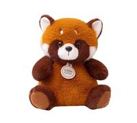 Cartoon Plush Toy Stuffed Red Panda Doll - 14cm Soft Animal Plushie with Cute Round Body and “Little CuCu” Tag, Mini Sitting Plush Figure for Kids, Nursery Decor or Desk Display