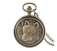 Cartoon Pocket Watch Vintage Bronze Quartz Analog Pendant Necklace Chain for Men Women Boy Girl Kids Gift,Personalised Watch