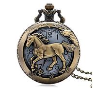 Cartoon Pocket Watch Vintage Bronze Quartz Analog Pendant Necklace Chain for Men Women Boy Girl Kids Gift,Personalised Watch