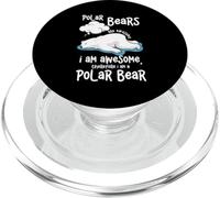 Cartoon Polar Bear Are Awesome I Am A Polar Bear PopSockets PopGrip for MagSafe