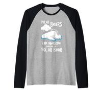 Cartoon Polar Bear are Awesome I Am A Polar Bear Raglan Baseball Tee