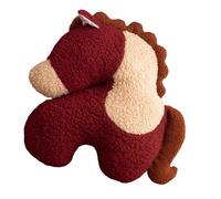 Cartoon Pony Shape Cushion Soft Fur Fabric Lightweight Plush Indoor Outdoor Decorative Throw Pillow Gift PP Cotton Filled Cushion