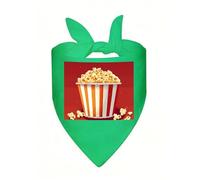 Cartoon Popcorn Dog Bandanas Triangle Dog Scarf Soft Bibs Kerchief for Small Medium Large Pets, Stylish Handkerchief Adjustable Pet Bandana for Birthday, Wedding, Party