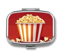 Cartoon Popcorn Pill Box Pill Case Cute Pill Organizer Pill Holder Medicine Pill Organizer Pill Container Daily Pill Organizer Small Pill Box Pill Case for Purse Pocket