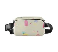 Cartoon Popsicle Pineapple Watermelon Cute Waist Bag Fanny Pack for Men Women Large Capacity Bum Bag Belt with Adjustable Strap for Travel Gym Work