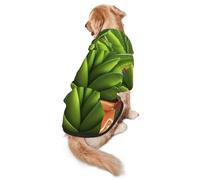Cartoon Potted Plant Dog Hoodie for Medium and Large Dogs â€“ Soft Polyester Pet Clothes, Suitable for All Seasons
