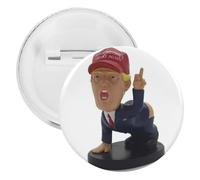 Cartoon President Badge Metal Round Pins, Lightweight Brooch for Backpack, Fashion Button Pins Badge for Shirts, Jackets, Shawl Coat, Unisex, 12PCS, Tinplate, metal round pins