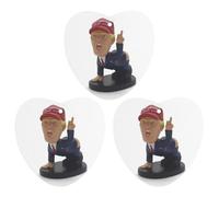 Cartoon President Car Air Freshener, 3 Pcs Love form Hanging Air Freshener Cards, Long Lasting Fragrance Scented Cards for Car, Home, Office White-style