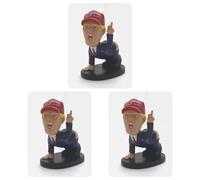 Cartoon President Car Air Freshener, 3 Pcs Square Hanging Air Freshener Cards, Long Lasting Fragrance Scented Cards for Car, Home, Office White-style