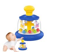 Cartoon Press & Spin Toy | ABS, 15.2x13.3x13.3cm, 163g | Soothing Twirling Toy For Ages 0-3 | Early Learning Activity