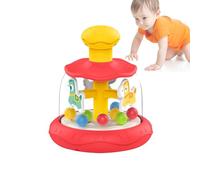 Cartoon Press & Spin Toy | ABS, 15.2x13.3x13.3cm, 163g | Soothing Twirling Toy For Ages 0-3 | Early Learning Activity