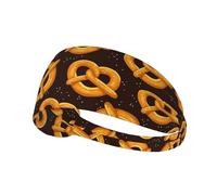 Cartoon Pretzel,Sports Sweatband for Unisex Multi Headband Elastic Exercise Hairband