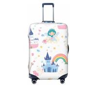Cartoon Princess Suitcase Cover Luggage Protector, Cute Castle Elastic Luggage Covers Anti-Scratch Dustproof Luggage Sleeve Fits 18-21 Inch