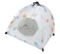 Cartoon Print Detachable Washable Pet Tent, Portable Cat Tent for Small Pets, Foldable Indoor Playpen Tent with Escape Hole, Soft Cloth Enclosure for Cats and Puppies