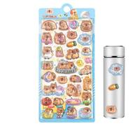 Cartoon Puffy Stickers Set - 3D Capybara Decorative Decals, Cute Animal Arts Collection for Scrapbook Notebook Decoration, Fun Reusable Adhesive Craft Pack | Toddler Reward School Project Use