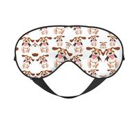 Cartoon Pug Printing Rest Sleep Eye Mask, Soft Eye Mask for Home & Camping, Blocks Light, Comfortable for Most Users