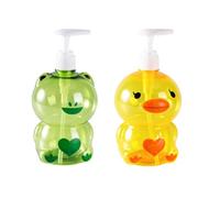 Cartoon Pump Bottle Dispenser - Refillable Kids Soap Container, Cute Fun Design | Durable Empty Bottles, Reusable Lotion With Easy Use For Body Wash Moisturizer Face Cream Dish Liquid Storage