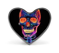 Cartoon Pumpkin Head Lapel Pin - Heart Shape Brooch Pins for Men & Women Suit Accessories, 1" Lightweight Enamel Lapel Pins Buttons for Backpacks, Hats, Bags, Lanyards, Skull glowing, Love form