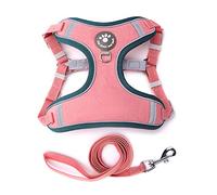 Cartoon Puppies Chest Strap Vest with Hook Soft Breathable for Pet Walking/Hiking with Reflective Stripes Pet Vest for Small Dogs