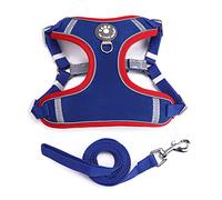 Cartoon Puppies Chest Strap Vest with Hook Soft Breathable for Pet Walking/Hiking with Reflective Stripes Pet Vest for Small Dogs