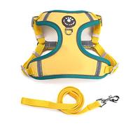 Cartoon Puppies Chest Strap Vest with Hook Soft Breathable for Pet Walking/Hiking with Reflective Stripes Pet Vest for Small Dogs