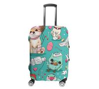 Cartoon Puppy Pet Hospital Luggage Cover Washable Suitcase Protector Anti-Scratch Suitcase Covers Fits 18-32 Inch L