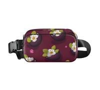 Cartoon Purple Fruit Brown Fashion Crossbody Bag Waist Packs for Women Men Large Capacity Sling Chest Bag with Adjustable Strap for Travel Vacation Running
