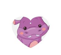 Cartoon Purple Hippo Printing 10 Pcs Air Freshener Cards,Car Scented Hanging Sheets Air Freshener Set For Car Decoration