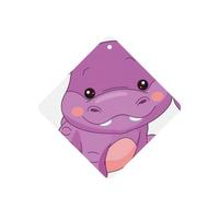 Cartoon Purple Hippo Printing Fashion Car Air Freshener Cards 10 Pcs Car Scented Hanging Sheets