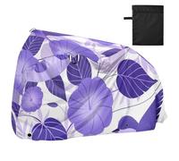 Cartoon Purple Morning Glory Flowers Birds Waterproof Bike Cover Outdoor with Lock Holes Anti Dust Rain Snow UV Storage Electric Bike Cover Fits for Most kit para bicicleta eléctrica