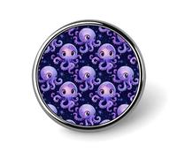 Cartoon Purple Octopus 1 Print Pins for Backpack - Enamel Pins Cute Jacket Coat Hat Bags Badge Pin, Funny Novelty Unique Button Pin Women Men Fashion Jewelry Accessories