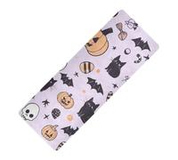 Cartoon Purple Pumpkin Happy Halloween printed yoga mat with cover Thick 1 mm for home non slip, with bag for carrying tapete para ejercicio 71x26 inches