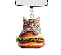Cartoon Purse , Cartoon Kitten Bag Pendant, Flat Kitten Key Holder with Clip, Funny Bag Charm for Purse, Portable School Bag Pendant for, a, Siehe Beschreibung
