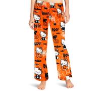 Cartoon Pyjamas, Soft Kawaii Pyjamas, Halloween Pyjamas, Women's Long, Halloween Pyjama Bottoms, Women's Pyjama Bottoms, Anime Comfortable Winter Pyjama Bottoms, orange, XL