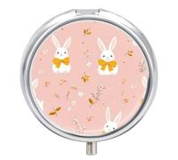 Cartoon Rabbit Flower Pill Case Travel Medicine Organizer Box