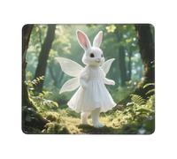 Cartoon Rabbit Grass Computer Mouse Pad Anti-Slip Rubber Base Square Mouse Mat for Office Computer Mousepad 7 X 8.6 in