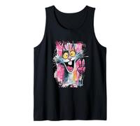 Cartoon Rabbit Peace Graffiti Pop Character Graphic Art Tank Top