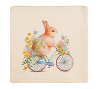 Cartoon Rabbit Pillowcase 44x44cm Spring Home Decor(N3-4 Yellow) | for premium soft cloth material, cozy texture, for durable daily use, machine washable, zipper design