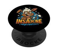 Cartoon Rabbit with Word Game INSAHNE Crazy Design PopSockets Adhesive PopGrip