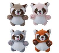 Cartoon Raccoon Pendant - Plush Keychain for Purse | PP Cotton with Adorable Style, Compact Bag Decoration, Soft Animal Figure, Playful Collectible Toy, Stylish Shoulder Bag Charm