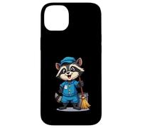 Cartoon Raccoon with Mop and Bucket - Cleaning Character Case for iPhone 14 Plus