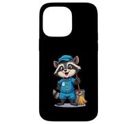 Cartoon Raccoon with Mop and Bucket - Cleaning Character Case for iPhone 14 Pro Max