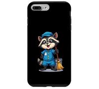 Cartoon Raccoon with Mop and Bucket - Cleaning Character Case for iPhone 7 Plus/8 Plus