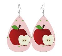 Cartoon Red Fruit Leather Earrings, Women'S Accessories, Suitable For Everyday Wear, Commuting And Travel.