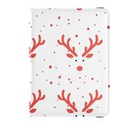 Cartoon Reindeer Christmas Leather Passport and Vaccine Card Wallet Combo Passport Case Passport Holder Combo with Vaccine Card Slot Ultra Slim
