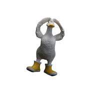 Cartoon Resins Duck With Rain Boot Figurine Ornament Funny Animal Figure Decorations For Garden Balconies Accessories Cartoon Duck Model