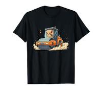 Cartoon Road Roller Angry Construction Machine T-Shirt